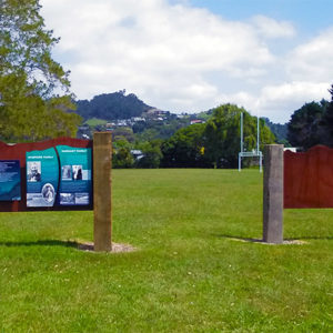 Hahei Beach Coromandel Memorial Garden Historical Plaque Walls